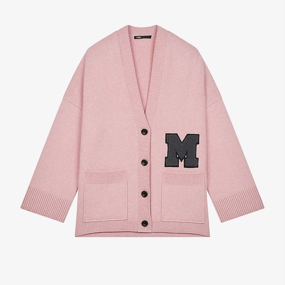 Maje Sweaters - MAJE Maissane wool-blend cardigan Sz 2=M